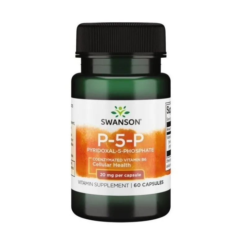 SWANSON Witamina B6 P-5-P Fosforan Pirydoksalu 20 mg 60 caps.