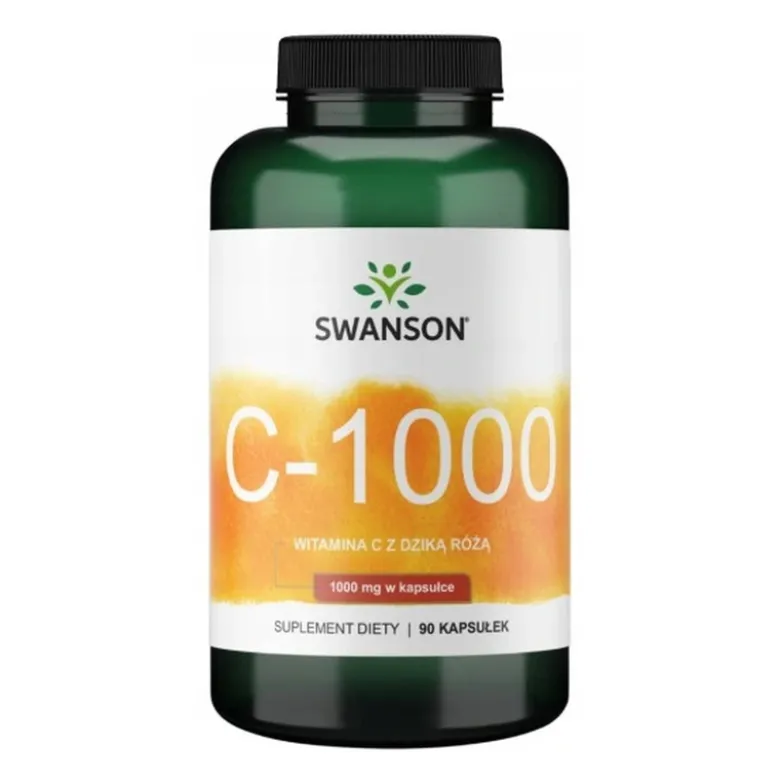 SWANSON Witamina C 1000 mg z Dziką różą 90 caps.