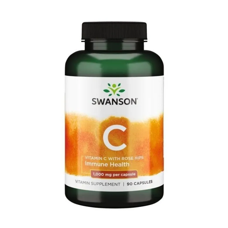 SWANSON Witamina C 1000 mg z Dziką różą 90 caps.