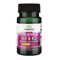 SWANSON Witamina D3 2000IU & K2 75mcg 60 veg caps.