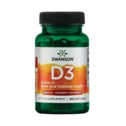 SWANSON Witamina D3 5000 IU 250 softgels