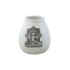 YERBA MATE Tykwa Ceramiczna Biała Guarani